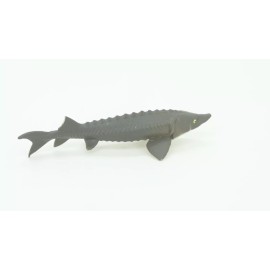 K&M Sturgeon Toy Hand Painted Rubber Fish Realistic Figurine Gift 3 1/4" SF15 B31