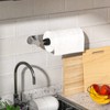 Paper Towel Holder Under Cabinet, One-Handed Tear, Wall Mount, Adhesive,