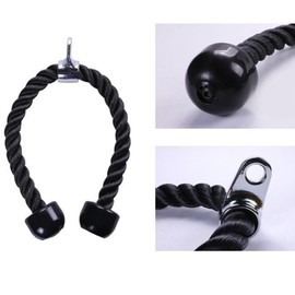 Quctak Tricep Rope Cable Attachment, LAT Pulldown Attachments for Gym, 27.55 inch Tricep Rope for Cable Machine Attachment, Professional Cable Machine Accessories for Home and Gym