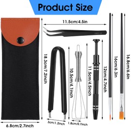 Molain Keyboard Remover Tool Kit-6-Piece Set, Keycap Puller, Switch Puller, Cleaning Brush, Tweezers, 4-Jaw Gripper, and Key Cap Puller Keyboard Clean Tools for Mechanical Keyboards