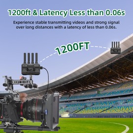 Accsoon CineView HE Wireless Video Transmission Systems, HDMI Video Transmitter, 0.06s Latency 1200ft Range, 4 Devices Monitoring, Compatible with CineView 2 SDI/SE/Quad for Filmmaking and Big Events