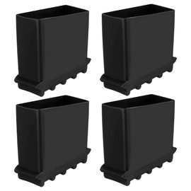 4pcs Ladder Feet Rubber Pads Non-Slip Rubber Ladder Feet Replacement Accessories, Black (Random Texture)