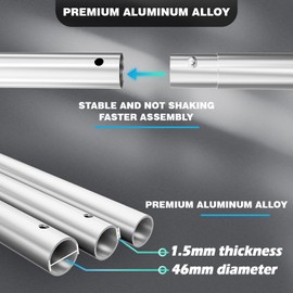 Kinchoix Starlink Gen 3 Mount Screw-in Starlink Pole 10FT Starlink Mounting Kit with Starlink Gen 3 Pipe Adapter and Durable 1.5'' Diameter Pole with Ground Anchor