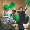 12PCS Green Cheerleading Pom Poms Metallic Foil Cheer Pom Poms