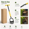 Manual Lawn Edger, 42-Inch Padded T-Handle Half-Moon Edging Tool with