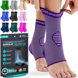 Modvel Foot & Ankle Brace Socks for Sprained Ankle Compression Sleeve - Foot Support for Women & Men - Tendonitis & Arthritis Ankle Brace Sports Running, Torn Ligaments & Women Stabilizing Ankle Wrap