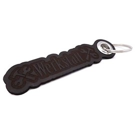 Samunshi® Leather Keyring with Engraving with Lettering Motifs Gifts Made in Germany 16 Colours Variable, Dark Brown/Engraved