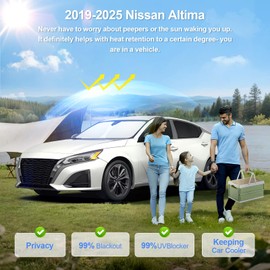 SHINELINERS 6pcs Car Window Shades for Nissan Altima 2019-2025 Accessories,Windshield Side Rear Full Sunshade,Sun Visor UV Blocking, Privacy Protection and Blackout for Camping Outdoor