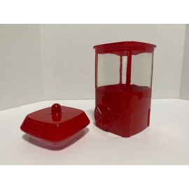 Target Candy Canister Jar Bullseye’s Playground Glass Popcorn Cart  Red
