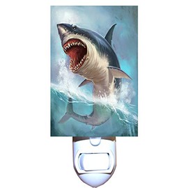 Gotham Decor Thrashing Great White Shark Night Light