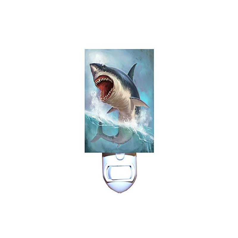 Gotham Decor Thrashing Great White Shark Night Light
