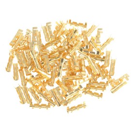 100 Pieces Butt Connectors Brass Wire Terminals Crimp Connector, Electrical Wire Crimp Connector, 0.5-1.5 mm Cable Connector