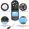 Anemómetro de mano medidor de velocidad del viento, termómetro detector