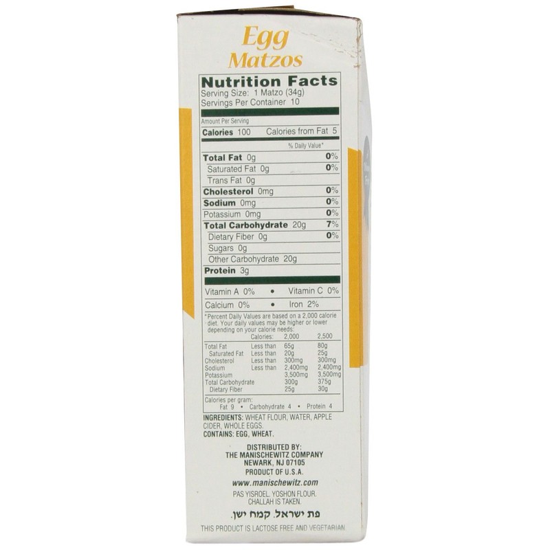 Manischewitz Egg Matzo, 12 oz