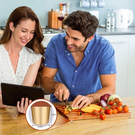 4 PCS Brass Cutting Board Feet with Silicone Anti-Slip Pads, Stainless Steel Screws and Brass Self-Tapping Screws for Cutting Boards, Cabinets, Sofas and Chairs and Other Furniture （Cone-Shaped）