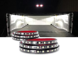 LED Truck Bed Lighting 2PCS 60Inch Flexible Strip Light Kits 12V High Brightness with On-Off Switch Fuse 2-Way Splitter Cable for Cargo Boats Pickup SUV or Others