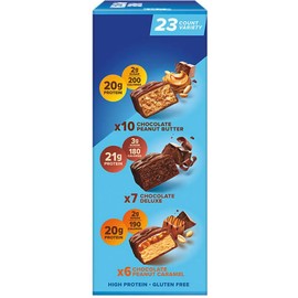 Pure Protein Bars, Nutrient Rich Snacks with High Protein for Energy Support, Minimal Sugar, Gluten-Free, Variety Pack (In NEYUM Packaging) (23 Pack)