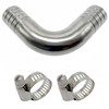 Lophtnix Stainless Steel 304 Sanitary Hose Barb Fitting 1-1/2" Barbed