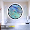 LEMON CLOUD Stained Glass Window Film,3D Decorative Window Privacy Film