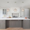 XSDeTu Brushed Nickel Pendant Light Fixtures, Modern Crystal Hanging Ceiling