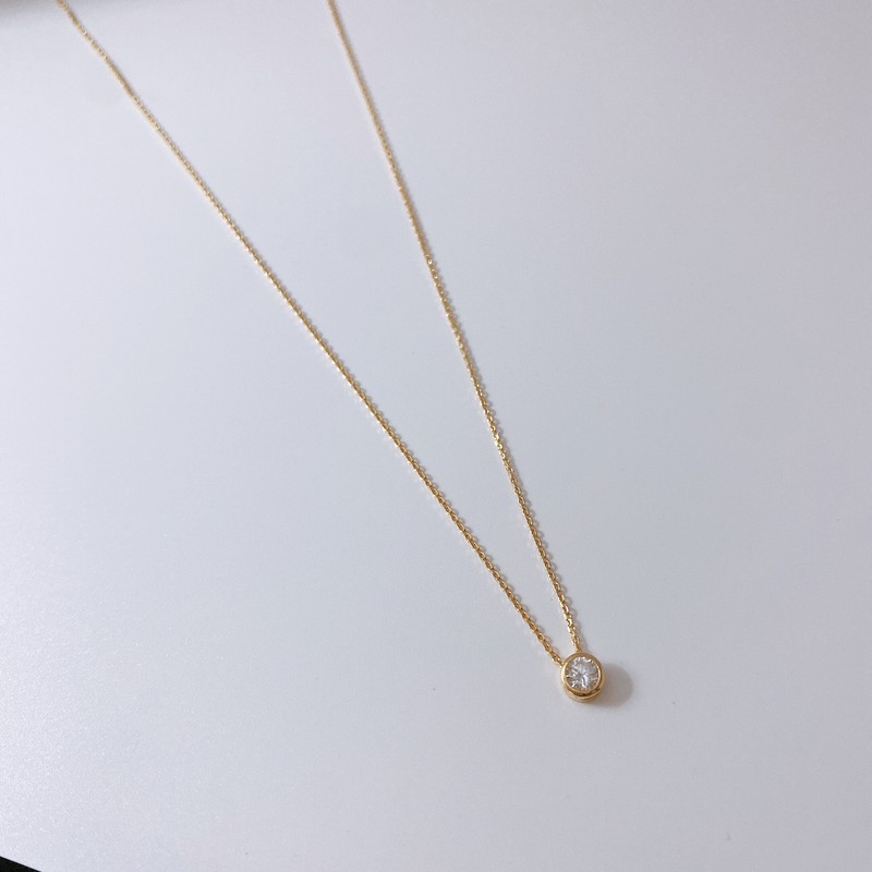 14k necklace cubic chain women's silver necklace 41cm silver /