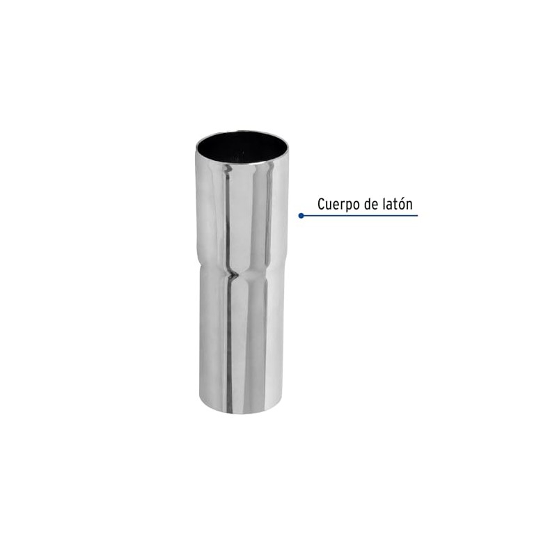Foset EXTL-10, Extensión de latón cromado para céspol de lavabo,
