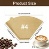 400 Count #4 Cone Coffee Filters, Unbleached Natural Paper 8-12