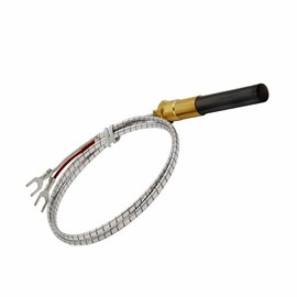 36" Thermopile Generators 750mv Thermopile Q313A for Gas Water Heater/Fireplace/Gas Fryer/Oven, Temperature Resistance Cluster Thermocouple for Fireplace&Stove Accessories (36" Aluminum, Glass Fiber)