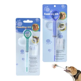 ZWWOGE 2 Tablets Feeder, Cat Tablet Dispenser, Medication Feeder, Easy Administration for Cats and Small Dogs, Protects Teeth and Gums, Blue and Green
