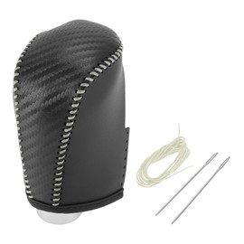 VekAuto 1 Pc Gear Shift Knob Cover for Nissan Altima 2019-2024 Anti-Slip Faux Leather Black Carbon Fiber Beige Stick Shifting Handle Protector