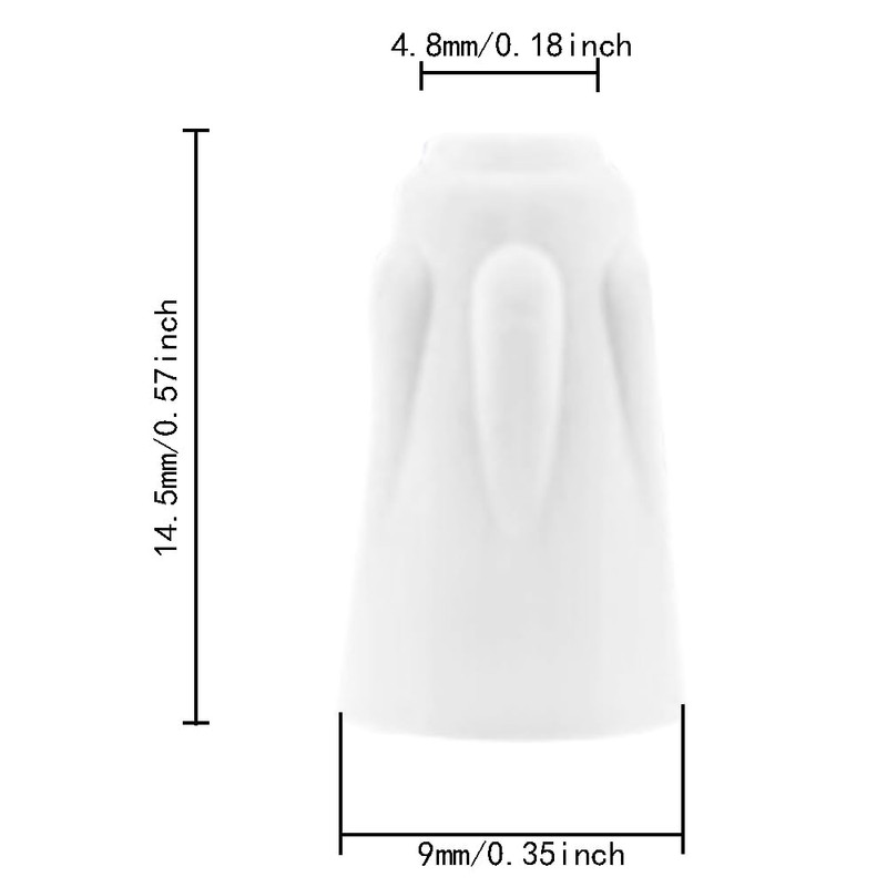 Pro Bamboo Kitchen 50PCS Ceramic Wire Connector White Nut Small