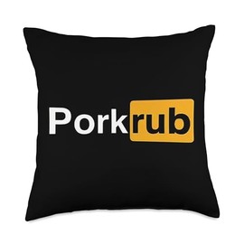 Pork Rub - HUB Pun BBQ Grill Masters Joke Throw Pillow