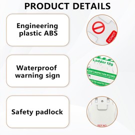 Scaffold Ladder Tags, 3 Holders and 6 Ladder Inspection Tag Inserts, Weatherproof Safety Inspection Record Ladder Tags, Accident Prevention Labels for Indoor Outdoor All Ladder Types (White)