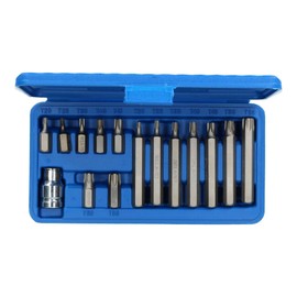 Toolzone 15Pc 1/2" Dr Torx Bits with Socket in Case