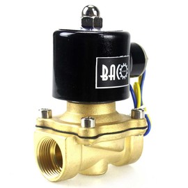 BACOENG 3/4"BSP DC12V Brass Electric Solenoid Valve N/C for Air Water Oil