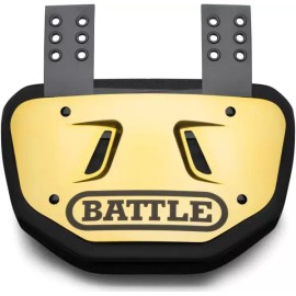 Battle Sports 배틀 스포츠 크롬 축구 백 플레이트 - 성인 및 청소년을 위한 충격 방지용 콘투어 폼이 있는 하드 쉘 하부 [Red/White Chrome] Battle Sports Chrome Soccer Back Plate - Hard Shell with Contour Foam for Impact Protection for Adults and Youth [Red/White Chrome]