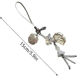 aoukoslt Jellyfish Star Pendant Keychain Phone Strap Lanyard Tassels Keyring Strap Backpack Charm Car Keys Decoration Cell Phones Accessories, Car Keychain
