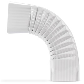 VYH Gutter Downspout Gutter Elbow Style B 3" x 4" 90° White (Style B "Side Elbow")