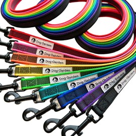 DogGarden Non-Slip Leash for Small Dogs 9.8 ft (3 m), Shoulder Leash for Recalling Exercise, Lightweight, Washable, Quick Dry (Yellow, Lead Width: 0.6 inches (1.5 cm)