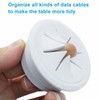 Kemcatui 2Pcs 2 Inch（50mm）Desk Cable Grommet, White Desktop Hole Cover