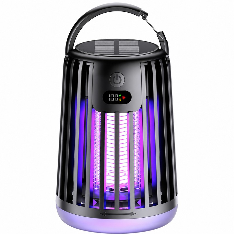 Solar Bug Zapper Garden Light for Outdoor Use – Rechargeable
