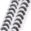 Russian Strip Eyelashes 10 Pairs D Curl Natural Curly Soft