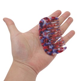 VOCOSTE Wide Tooth Combs for Women, Anti-Static Pocket Size Comb for Thick Curly Hair, Travel Comb, Mini Comb, Wide Tooth Combs for Wet and Dry, Red, Blue