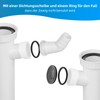 Hibbent Siphon for Kitchen Sink with Flexible Drain Hose -