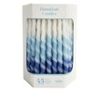 The Dreidel Company Deluxe Twisted Spiral 45 Blue & White