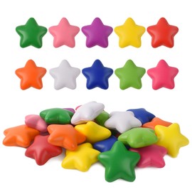 VYNYJOAN 20PCS Star Stress Balls, Stress Relief Small Foam Balls (Random Color)