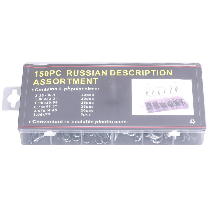 150PCS Cotter Pins, Galvanized Steel R Shaped Trailer Hitch Pins