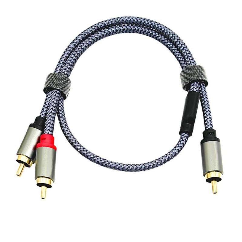 RCA Y Splitter Cable, 1 Male to 2 Male Audio