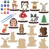 12 Pcs Woodland Animals Wooden Animal Cutout Shapes Woodland Animals