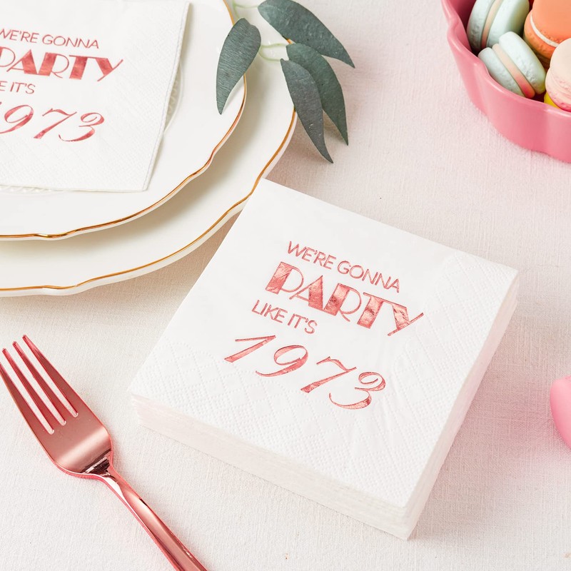 Crisky Rose Gold - Servilletas desechables para mujer, color dorado,